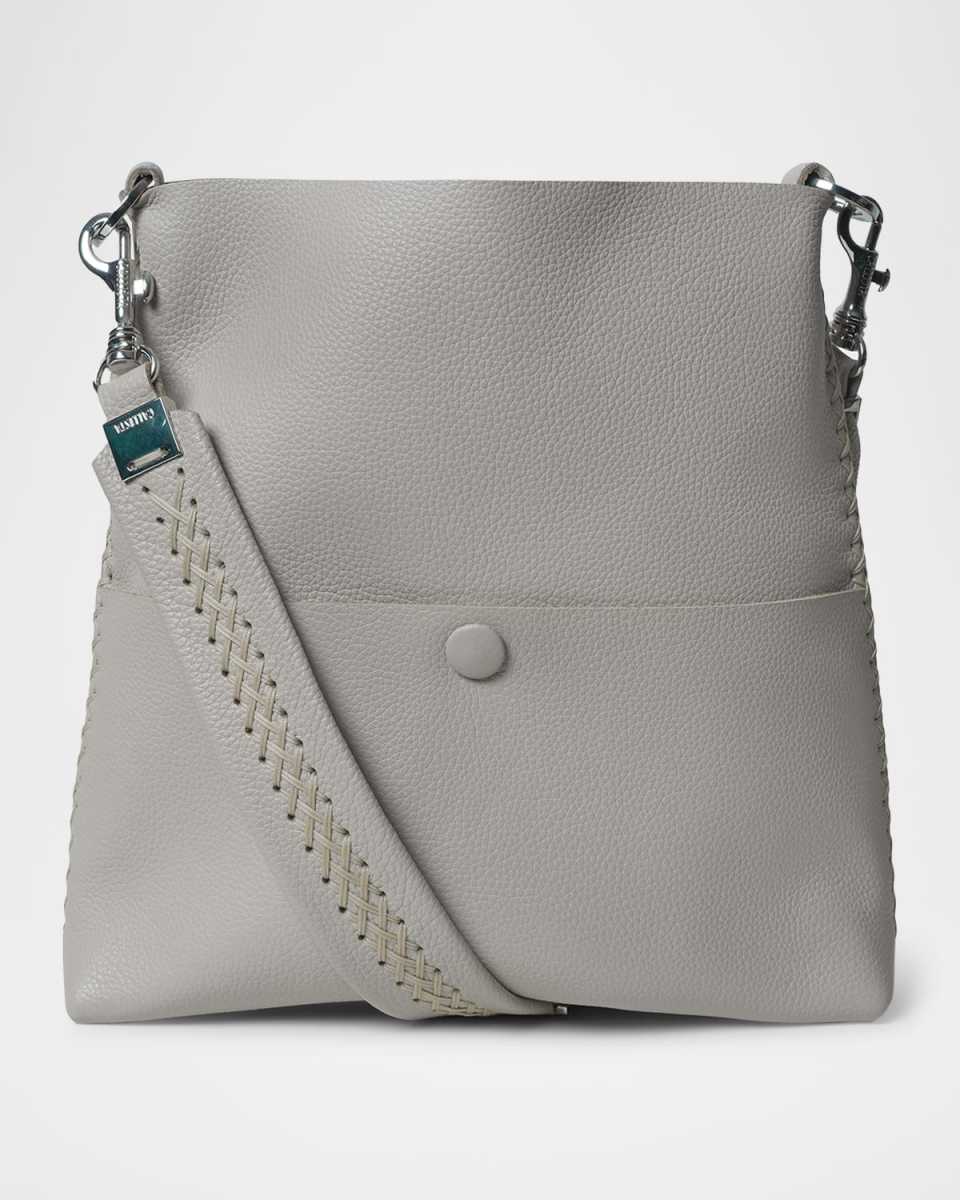 Slim Grain Leather Messenger Bag